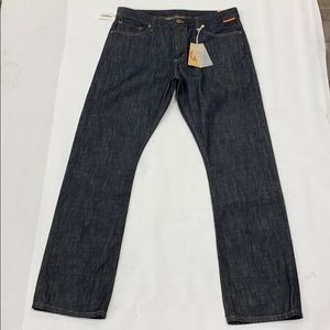 1DENIM MENS ATHLETIC STRAIGHT JEANS MOONROCK W34